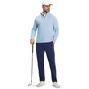 image:imageM MAELREG Quarter Zip Pullover Men Stretch Performance Mock Neck Moisture Wicking Golf 14 Zip Pullover Mens SweatshirtLight Blue