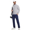 image:imageM MAELREG Quarter Zip Pullover Men Stretch Performance Mock Neck Moisture Wicking Golf 14 Zip Pullover Mens SweatshirtLight Grey