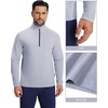 image:imageM MAELREG Quarter Zip Pullover Men Stretch Performance Mock Neck Moisture Wicking Golf 14 Zip Pullover Mens SweatshirtNavy