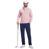 image:imageM MAELREG Quarter Zip Pullover Men Stretch Performance Mock Neck Moisture Wicking Golf 14 Zip Pullover Mens SweatshirtPink