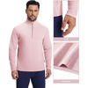 image:imageM MAELREG Quarter Zip Pullover Men Stretch Performance Mock Neck Moisture Wicking Golf 14 Zip Pullover Mens SweatshirtPink