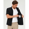 image:imageM MAELREG Short Sleeve Golf Jackets for Men with Full Zipper Lightweight UPF50 Hiking Vests For Men with Button PocketsBlack