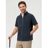 image:imageM MAELREG Short Sleeve Golf Jackets for Men with Full Zipper Lightweight UPF50 Hiking Vests For Men with Button PocketsDark Grey