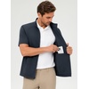 image:imageM MAELREG Short Sleeve Golf Jackets for Men with Full Zipper Lightweight UPF50 Hiking Vests For Men with Button PocketsDark Grey