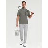 image:imageM MAELREG Short Sleeve Golf Jackets for Men with Full Zipper Lightweight UPF50 Hiking Vests For Men with Button PocketsKhaki Grey