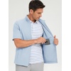image:imageM MAELREG Short Sleeve Golf Jackets for Men with Full Zipper Lightweight UPF50 Hiking Vests For Men with Button PocketsLight Blue