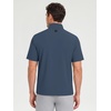 image:imageM MAELREG Short Sleeve Golf Jackets for Men with Full Zipper Lightweight UPF50 Hiking Vests For Men with Button PocketsMisty Blue