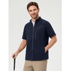 image:imageM MAELREG Short Sleeve Golf Jackets for Men with Full Zipper Lightweight UPF50 Hiking Vests For Men with Button PocketsNavy