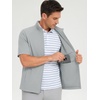 image:imageM MAELREG Short Sleeve Golf Jackets for Men with Full Zipper Lightweight UPF50 Hiking Vests For Men with Button PocketsSilver Grey