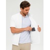 image:imageM MAELREG Short Sleeve Golf Jackets for Men with Full Zipper Lightweight UPF50 Hiking Vests For Men with Button PocketsWhite