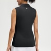 image:imageM MAELREG Womens Golf Polo Shirts Sleeveless 4 Buttons with Collar Tennis Tops Pickleball Shirts UV Protection Quick DryBlack