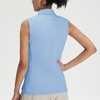 image:imageM MAELREG Womens Golf Polo Shirts Sleeveless 4 Buttons with Collar Tennis Tops Pickleball Shirts UV Protection Quick DryLight Blue