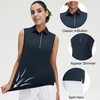 image:imageM MAELREG Womens Golf Polo Shirts Sleeveless 4 Buttons with Collar Tennis Tops Pickleball Shirts UV Protection Quick DryNavy
