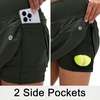 image:imageM MAELREG Womens Golf Skirts Skort with Zipper Pockets High Waisted Lightweight Tennis Skirt with Shorts Running AthleticArmy Green