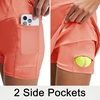 image:imageM MAELREG Womens Golf Skirts Skort with Zipper Pockets High Waisted Lightweight Tennis Skirt with Shorts Running AthleticPeach Pink