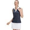 image:imageM MAELREG Womens Polo Shirts Short Sleeve VNeck Collared Golf Tennis Shirt Moisture Wicking Tank Top Womens Golf ShirtsBlack Gray Blocks