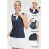 image:imageM MAELREG Womens Polo Shirts Short Sleeve VNeck Collared Golf Tennis Shirt Moisture Wicking Tank Top Womens Golf ShirtsBlack Gray Blocks