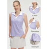 image:imageM MAELREG Womens Polo Shirts Short Sleeve VNeck Collared Golf Tennis Shirt Moisture Wicking Tank Top Womens Golf ShirtsLavender Rose