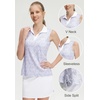image:imageM MAELREG Womens Polo Shirts Short Sleeve VNeck Collared Golf Tennis Shirt Moisture Wicking Tank Top Womens Golf ShirtsPink Purple Rose