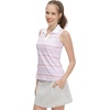 image:imageM MAELREG Womens Polo Shirts Short Sleeve VNeck Collared Golf Tennis Shirt Moisture Wicking Tank Top Womens Golf ShirtsPink Purple Stripes