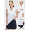 image:imageM MAELREG Womens Polo Shirts Short Sleeve VNeck Collared Golf Tennis Shirt Moisture Wicking Tank Top Womens Golf ShirtsWhite Blue Florals