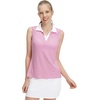 image:imageM MAELREG Womens Polo Shirts Short Sleeve VNeck Collared Golf Tennis Shirt Moisture Wicking Tank Top Womens Golf ShirtsWhite Pink Geometric
