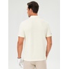 image:imageMens Polo Shirts Short Sleeve Jacquard Casual Nylon Blend Solid Stylish Dry Fit Performance Collared Golf Polo Shirts for MenBeige