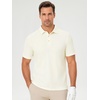 image:imageMens Polo Shirts Short Sleeve Jacquard Casual Nylon Blend Solid Stylish Dry Fit Performance Collared Golf Polo Shirts for MenBeige