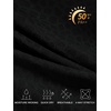 image:imageMens Polo Shirts Short Sleeve Jacquard Casual Nylon Blend Solid Stylish Dry Fit Performance Collared Golf Polo Shirts for MenBlack