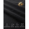 image:imageMens Polo Shirts Short Sleeve Jacquard Casual Nylon Blend Solid Stylish Dry Fit Performance Collared Golf Polo Shirts for MenBlack
