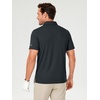 image:imageMens Polo Shirts Short Sleeve Jacquard Casual Nylon Blend Solid Stylish Dry Fit Performance Collared Golf Polo Shirts for MenDark Gray