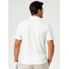 image:imageMens Polo Shirts Short Sleeve Jacquard Casual Nylon Blend Solid Stylish Dry Fit Performance Collared Golf Polo Shirts for MenWhite
