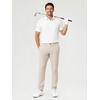 image:imageMens Polo Shirts Short Sleeve Jacquard Casual Nylon Blend Solid Stylish Dry Fit Performance Collared Golf Polo Shirts for MenWhite