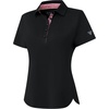 image:imageM MAELREG 5Button Polo Shirts for Women Stretch Dry Fit Performance Lightweight Contrast Collared Golf Shirts Short SleeveBlack