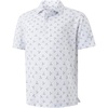 image:imageM MAELREG Boys Polo Shirts Funny Print Stretch Lightweight Short Sleeve Casual Collared Golf Shirts for Boys with 3 ButtonWhite Navy Hockey
