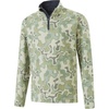 image:imageM MAELREG Boys Quarter Zip Print Pullover Midlayer 14 Zip Kids SweatshirtsBeryl Green Camo