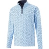 image:imageM MAELREG Boys Quarter Zip Print Pullover Midlayer 14 Zip Kids SweatshirtsBlue Dinosaur