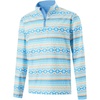 image:imageM MAELREG Boys Quarter Zip Print Pullover Midlayer 14 Zip Kids SweatshirtsBlue Ethnic
