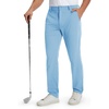 image:imageM MAELREG Golf Mens Stretch Pants with Pockets  303234 Quick Dry Lightweight Casual Comfy Work Mens Dress PantsLight Blue