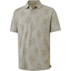 image:imageM MAELREG Mens Golf Shirts Moisture Wicking Dry Fit Business Casual Stretch Jacquard Short Sleeve Golf Polo Shirts for MenKakhi Flower