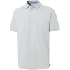 image:imageM MAELREG Mens Jacquard Stripe Golf Shirts Quick Dry Performance Short Sleeve Moisture Wicking Polo Shirt for MenLight Gery White