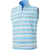image:imageM MAELREG Mens Print Golf Vest Quarter Zip Sleeveless 14 Zip PulloverBlue Ethnic