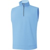 image:imageM MAELREG Mens Quarter Zip Pullover Golf Vest Mock Neck Lightweight VestLight Blue Melange
