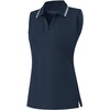 image:imageM MAELREG Polo Shirts for Women V Neck Sports Tennis Sleeveless Shirts Ribbed Collared Lightweight Athletic Womens Golf ShirtNavy