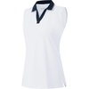 image:imageM MAELREG Polo Shirts for Women V Neck Sports Tennis Sleeveless Shirts Ribbed Collared Lightweight Athletic Womens Golf ShirtWhite