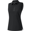 image:imageM MAELREG Womens Golf Polo Shirts Sleeveless 4 Buttons with Collar Tennis Tops Pickleball Shirts UV Protection Quick DryBlack