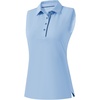 image:imageM MAELREG Womens Golf Polo Shirts Sleeveless 4 Buttons with Collar Tennis Tops Pickleball Shirts UV Protection Quick DryLight Blue