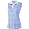 image:imageM MAELREG Womens Polo Shirts Short Sleeve VNeck Collared Golf Tennis Shirt Moisture Wicking Tank Top Womens Golf ShirtsWhite Blue Stripes