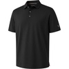 image:imageMens Polo Shirts Short Sleeve Jacquard Casual Nylon Blend Solid Stylish Dry Fit Performance Collared Golf Polo Shirts for MenBlack