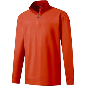 image:imageM MAELREG Boys Long Sleeve Quarter Zip Pullover Fleece Warmth Mock Neck Solid Youth Sweatshirt Winter Clothes for KidsOrange